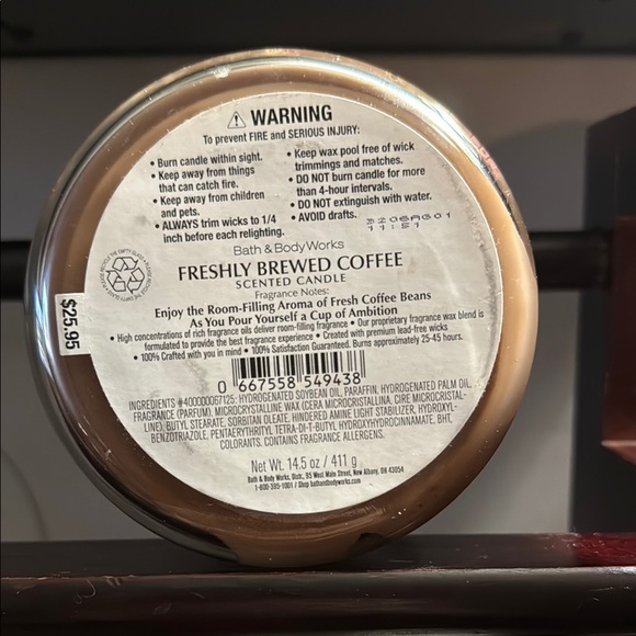 Bath & Body Works Freshly Brewed Coffee 3 Wick Candle - Picture 4 of 4